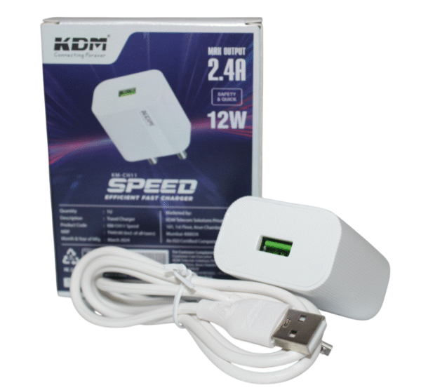 KDM POWER ADAPTER | 2.4 AMPS | USB - MICRO USB
