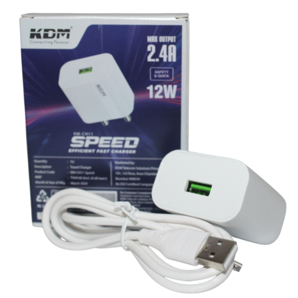 KDM POWER ADAPTER | 2.4 AMPS | USB - MICRO USB