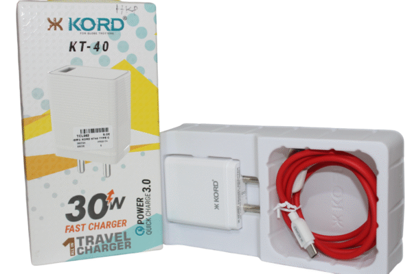 KORD POWER ADAPTER WITH CABLE | 30W | USB C-TYPE