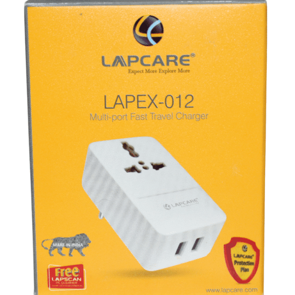 LAPCARE MULTI-PORT FAST TRAVEL CHARGER | 3.4 AMPS | USB PORT