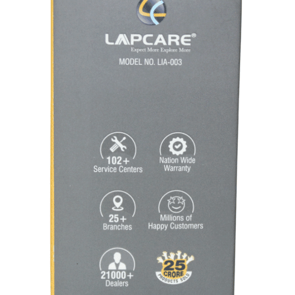 LAPCARE TRAVEL ADAPTER PLUG | 10 AMPS | USB & TYPE-C PORTS 2 PIN