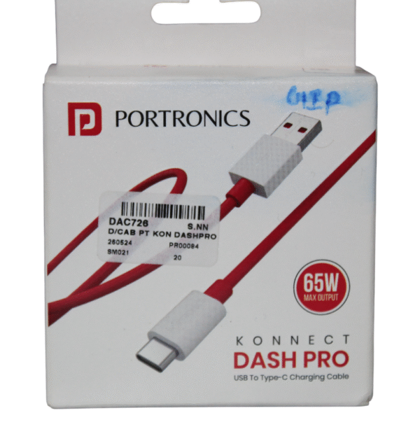PORTRONICS CABLE | USB TO C-TYPE | 65W