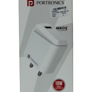 PORTRONICS POWER ADAPTER WITH CABLE | 18W | USB- C TYPE