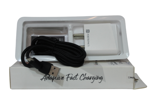 PORTRONICS POWER ADAPTER WITH CABLE | 18W | USB- C TYPE