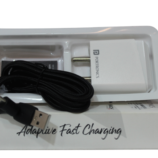 PORTRONICS POWER ADAPTER WITH CABLE | 18W | USB- C TYPE