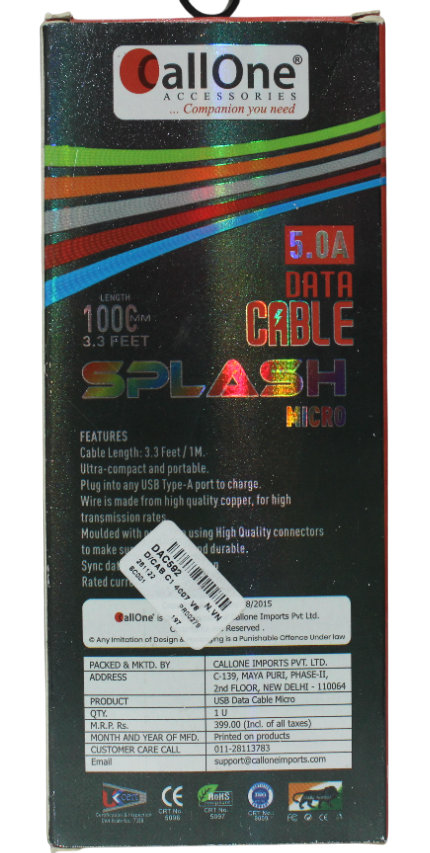 CALL ONE CABLE | USB TYPE-A PORT | 1M
