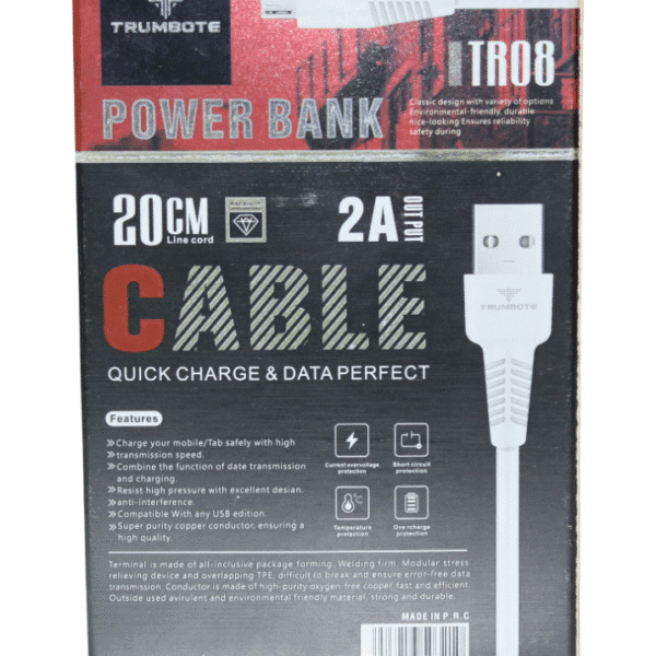 TRUMBOTE POWER BANK CABLE | 2A