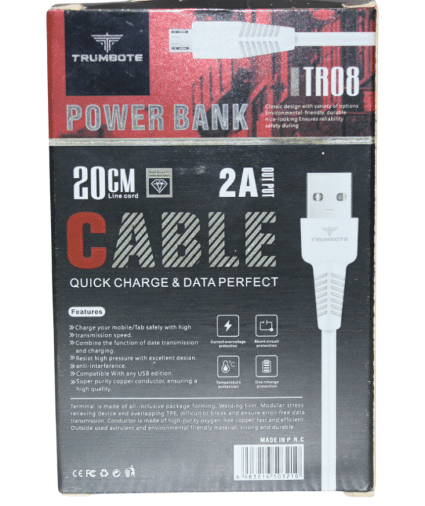 TRUMBOTE POWER BANK CABLE | 2A