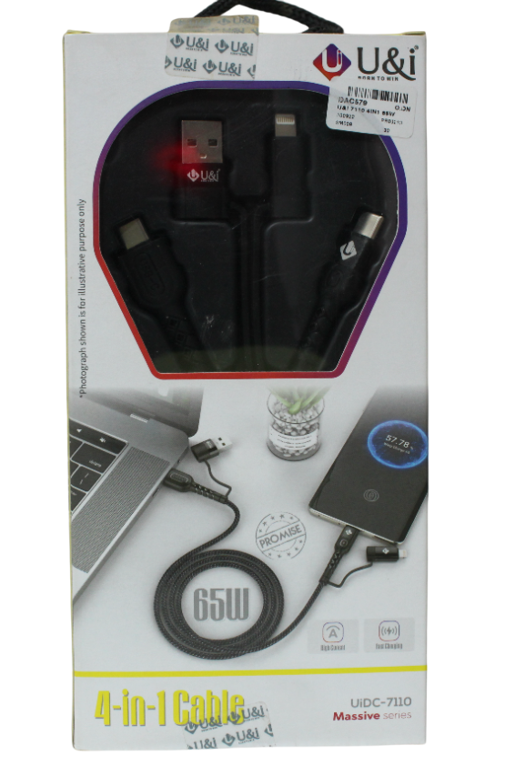 U&I CABLE | 4-IN-1 CABLE| 65W
