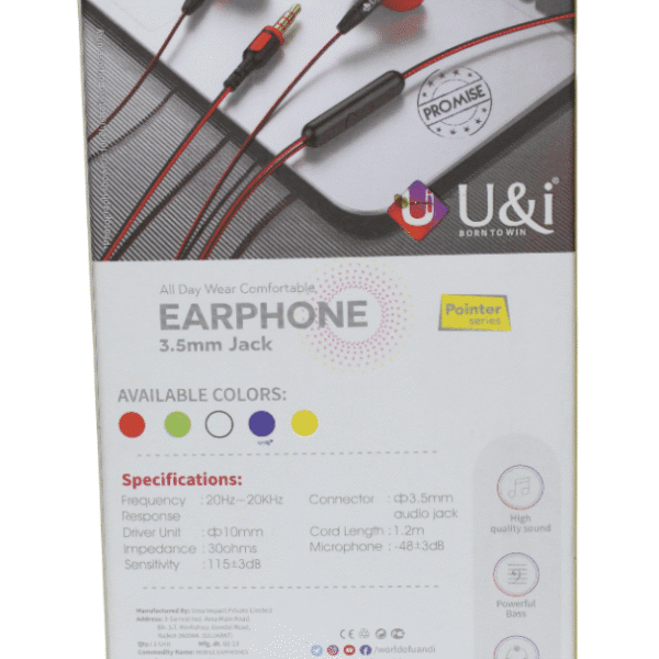 U&I GREEN-BACK U&I WIRED HEADPHONE
