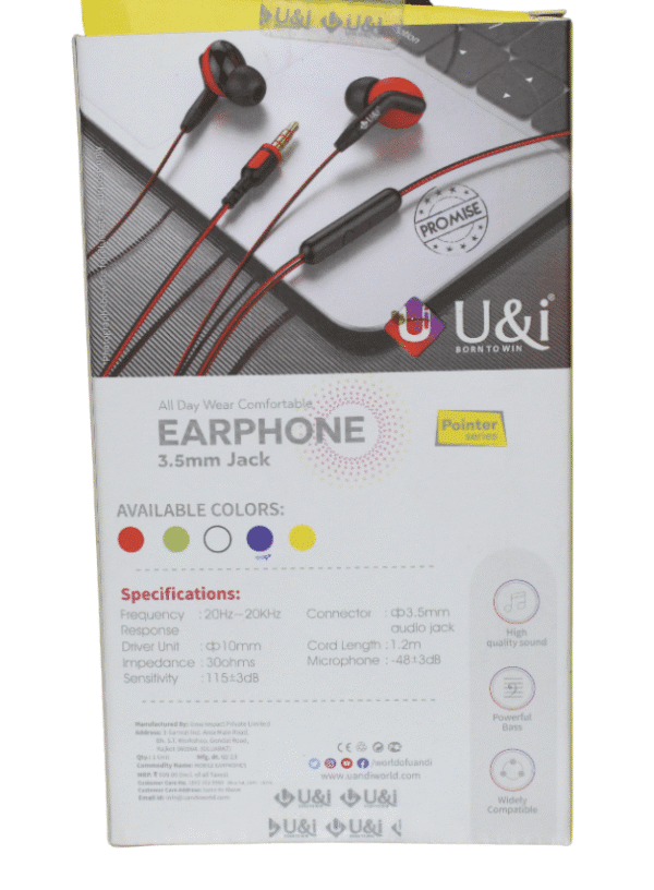 U&I GREEN-BACK U&I WIRED HEADPHONE