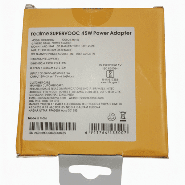 REALME SUPERVOOC | 45W | USB A TO TYPE C